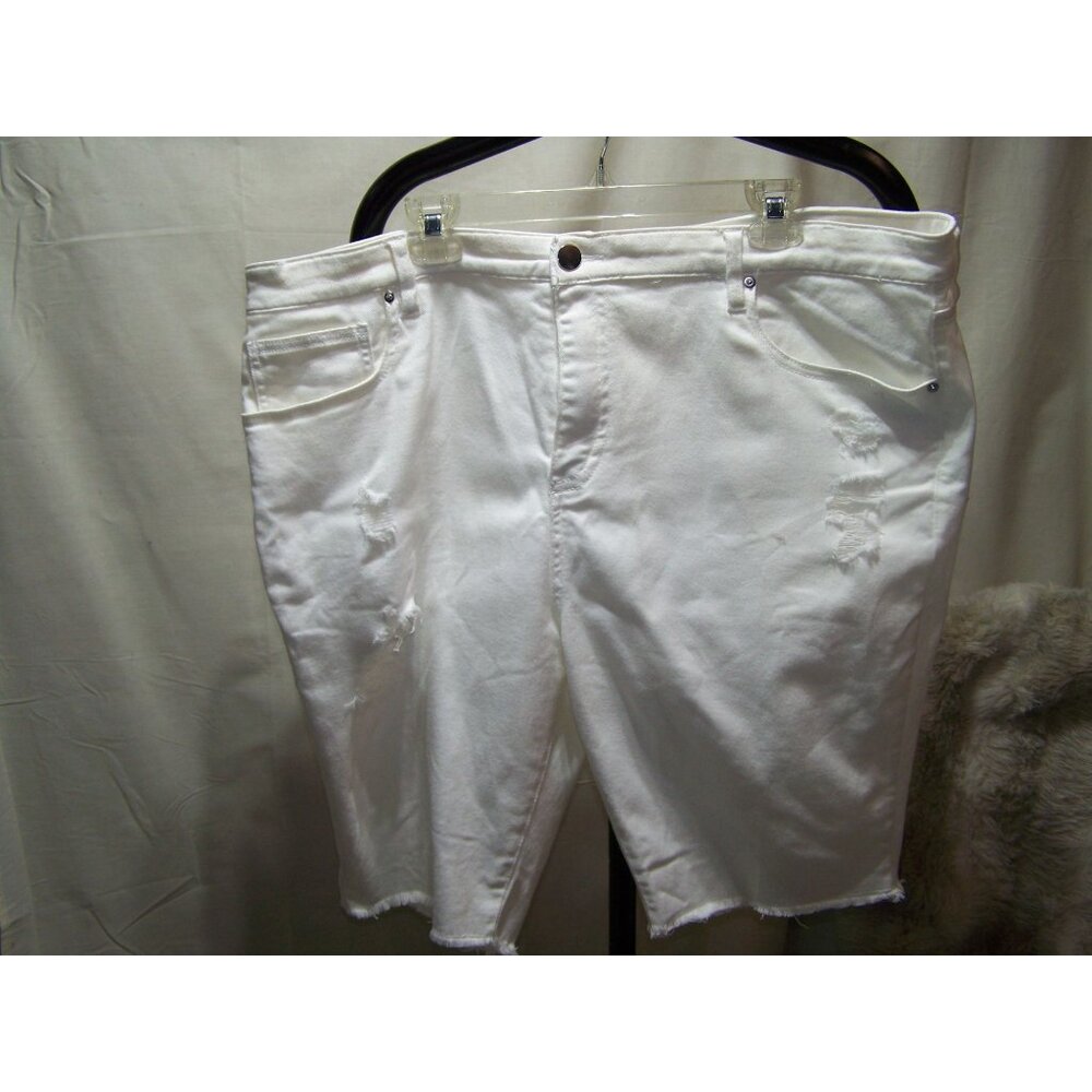 NOVAMEN Shorts Pants Destructed White Size 42 Stretch